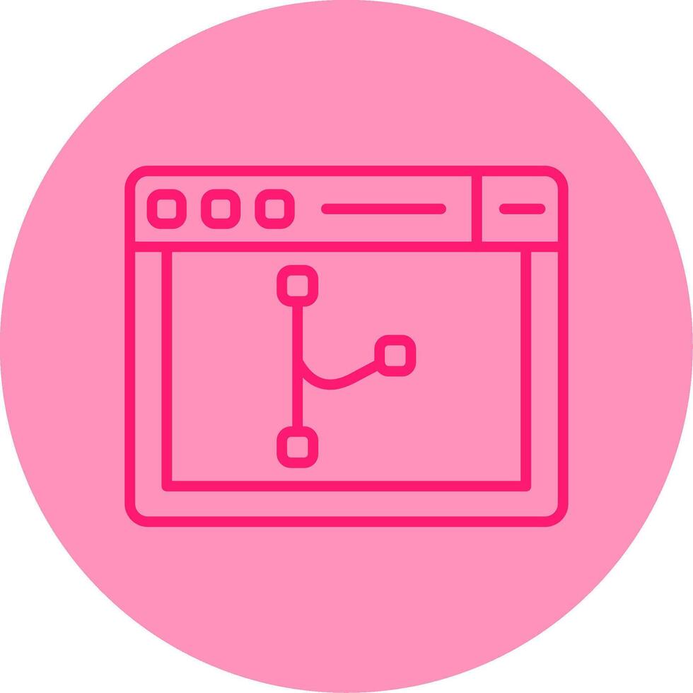 Code Merge Branch Tool Line Two Tone Circle vector