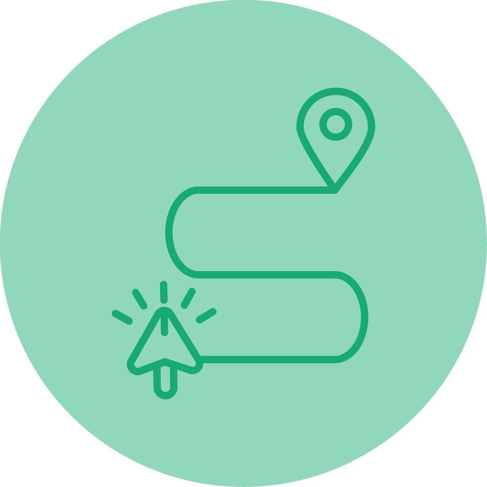 navegar sitio web menú línea dos tono circulo vector