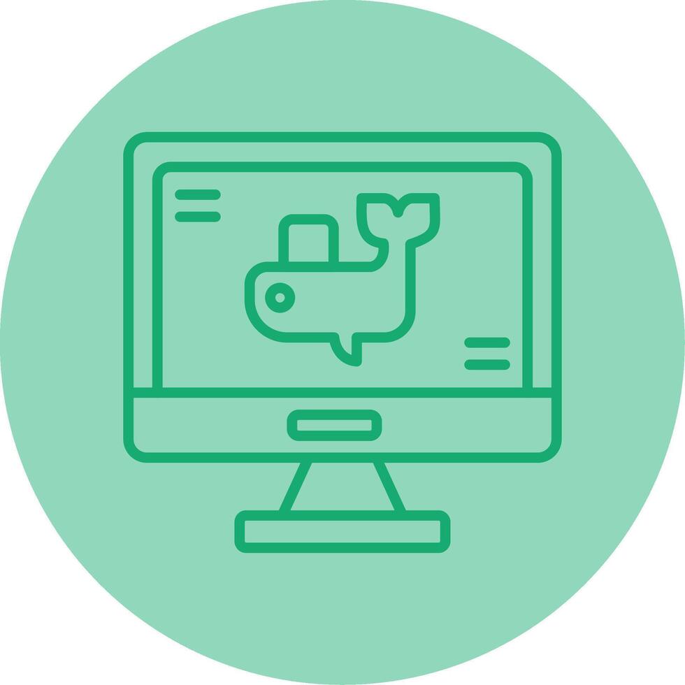 Docker Container Instance Line Two Tone Circle vector