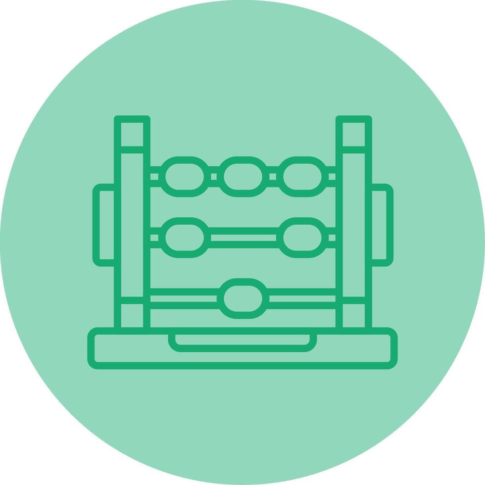 Green Binary Code Stream Line Two Tone Circle vector