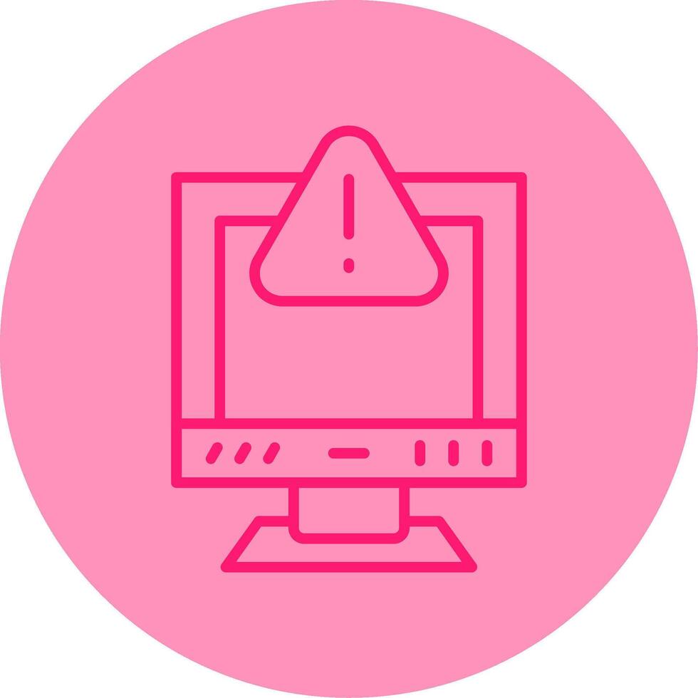 Unexpected Process Interruption Alert Line Two Tone Circle vector
