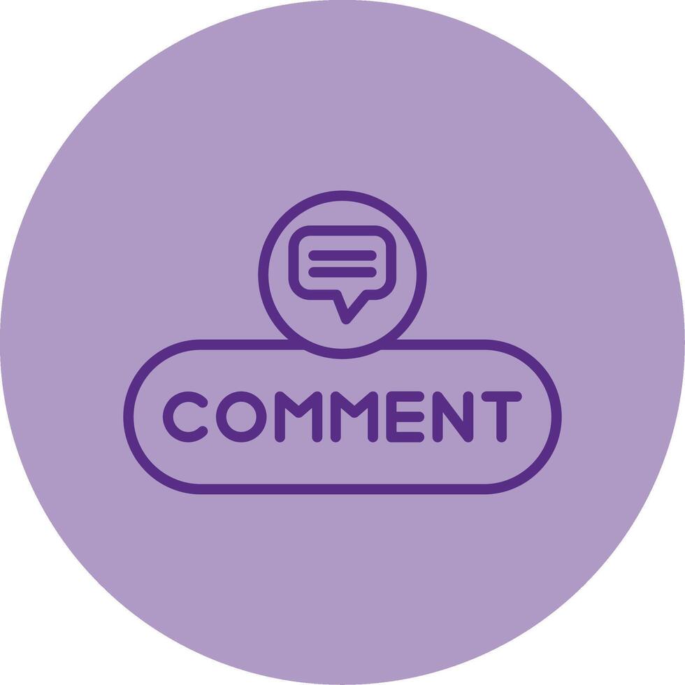 Comment Submit Button Line Two Tone Circle vector