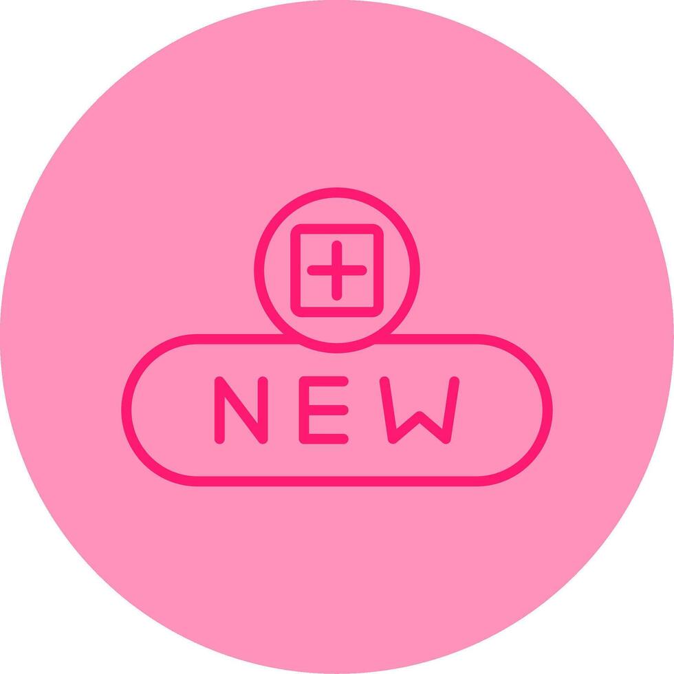 Create New File Button Line Two Tone Circle vector