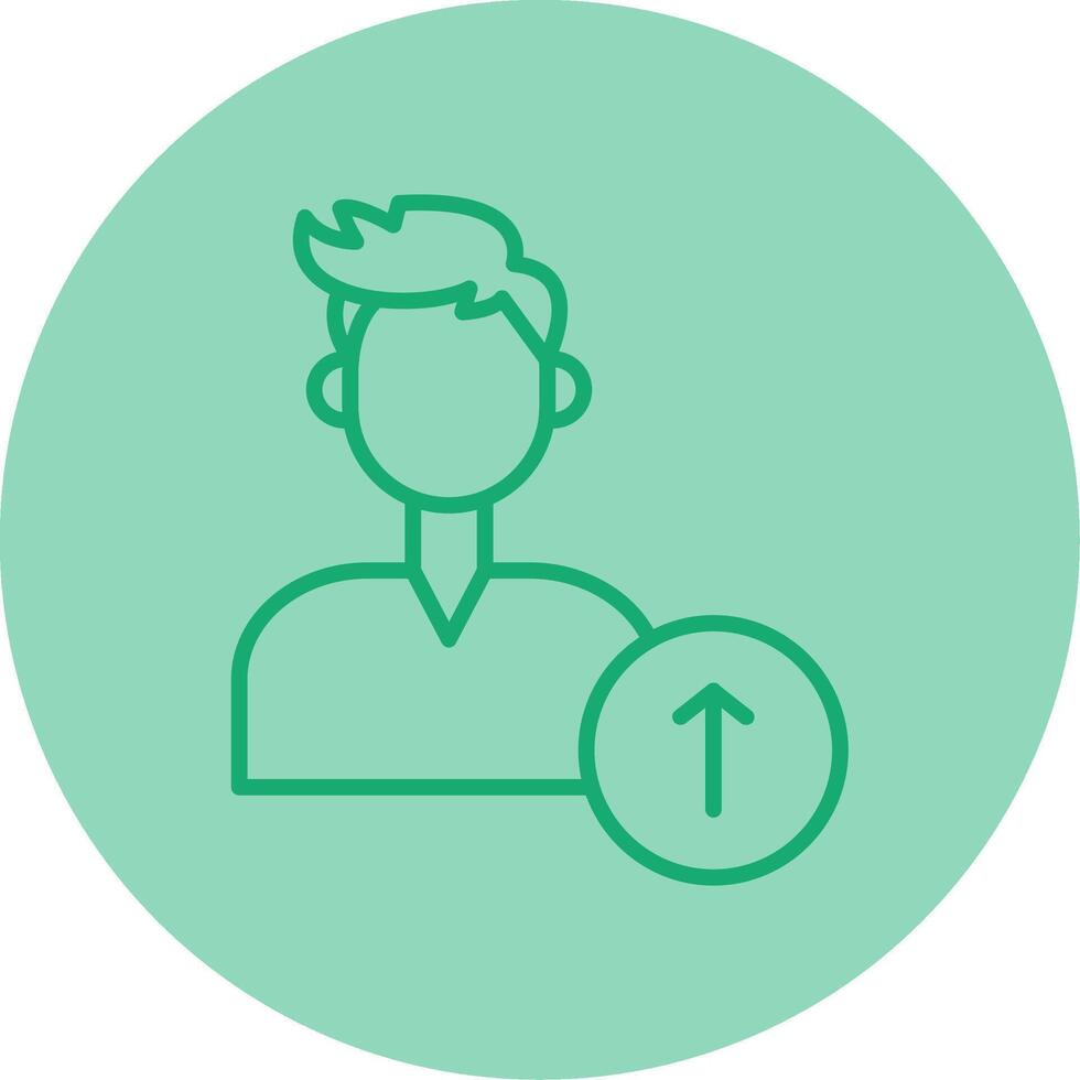 Upload New Document Line Two Tone Circle vector