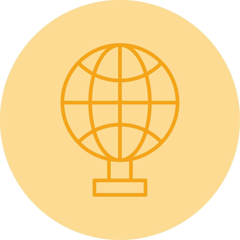 Rotating World Globe Line Two Tone Circle vector