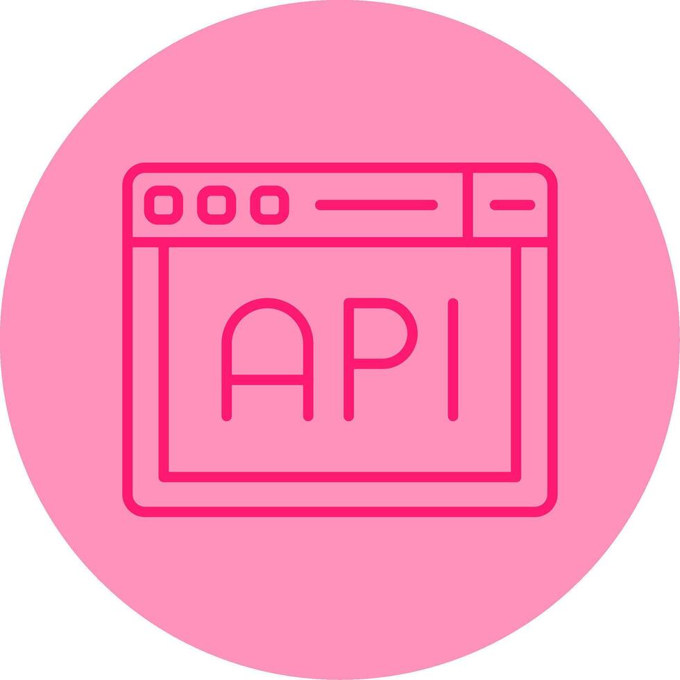 API Integration Gateway Line Two Tone Circle vector