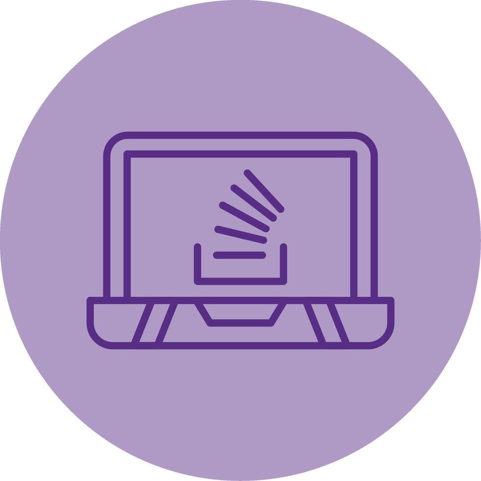 Stack Overflow Error Line Two Tone Circle vector