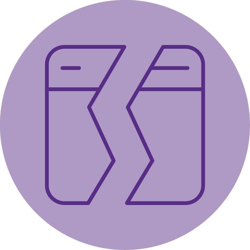 Application Crash Detected Line Two Tone Circle vector