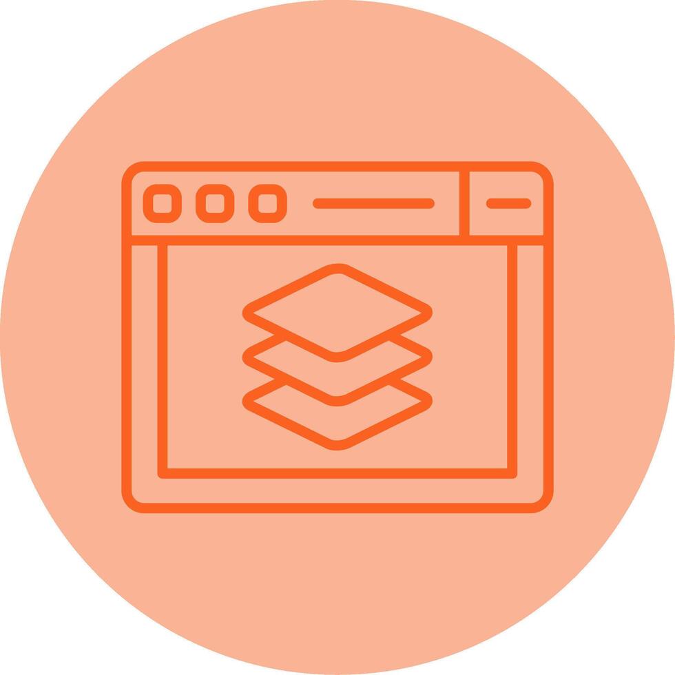 Full Stack Dev Toolbox Line Two Tone Circle vector