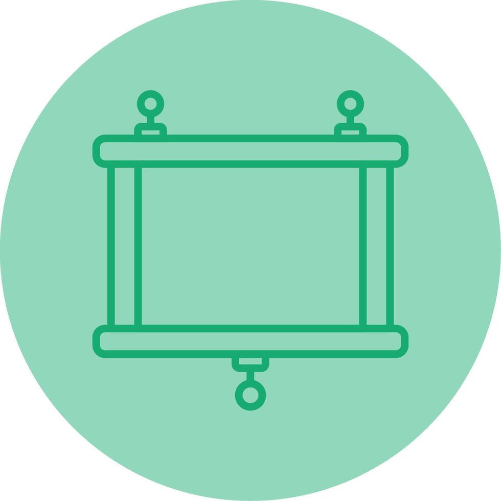 Foldable Projector Screen Line Two Tone Circle vector