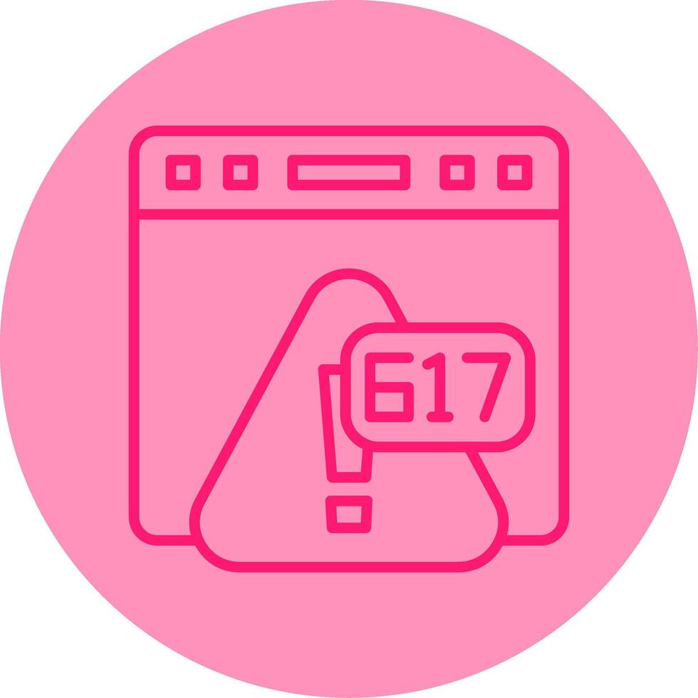 Error 617 Token Validation Timeout Line Two Tone Circle vector