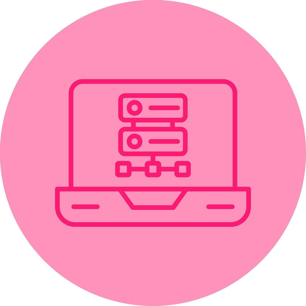 NoSQL Flexible DB Structure Line Two Tone Circle vector