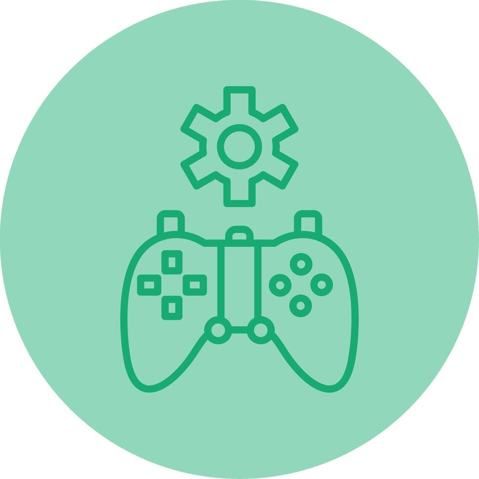 Main Game Menu Interface Line Two Tone Circle vector