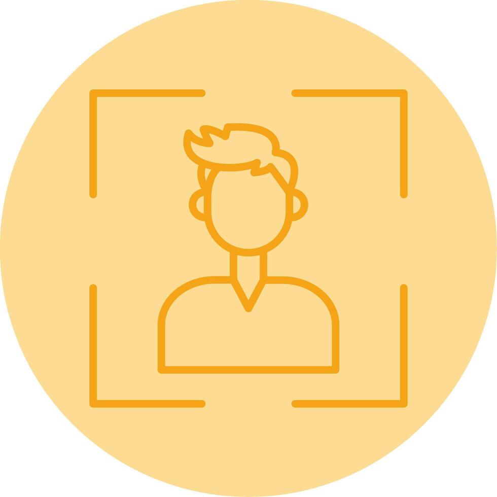 escanear qr código línea dos tono circulo vector