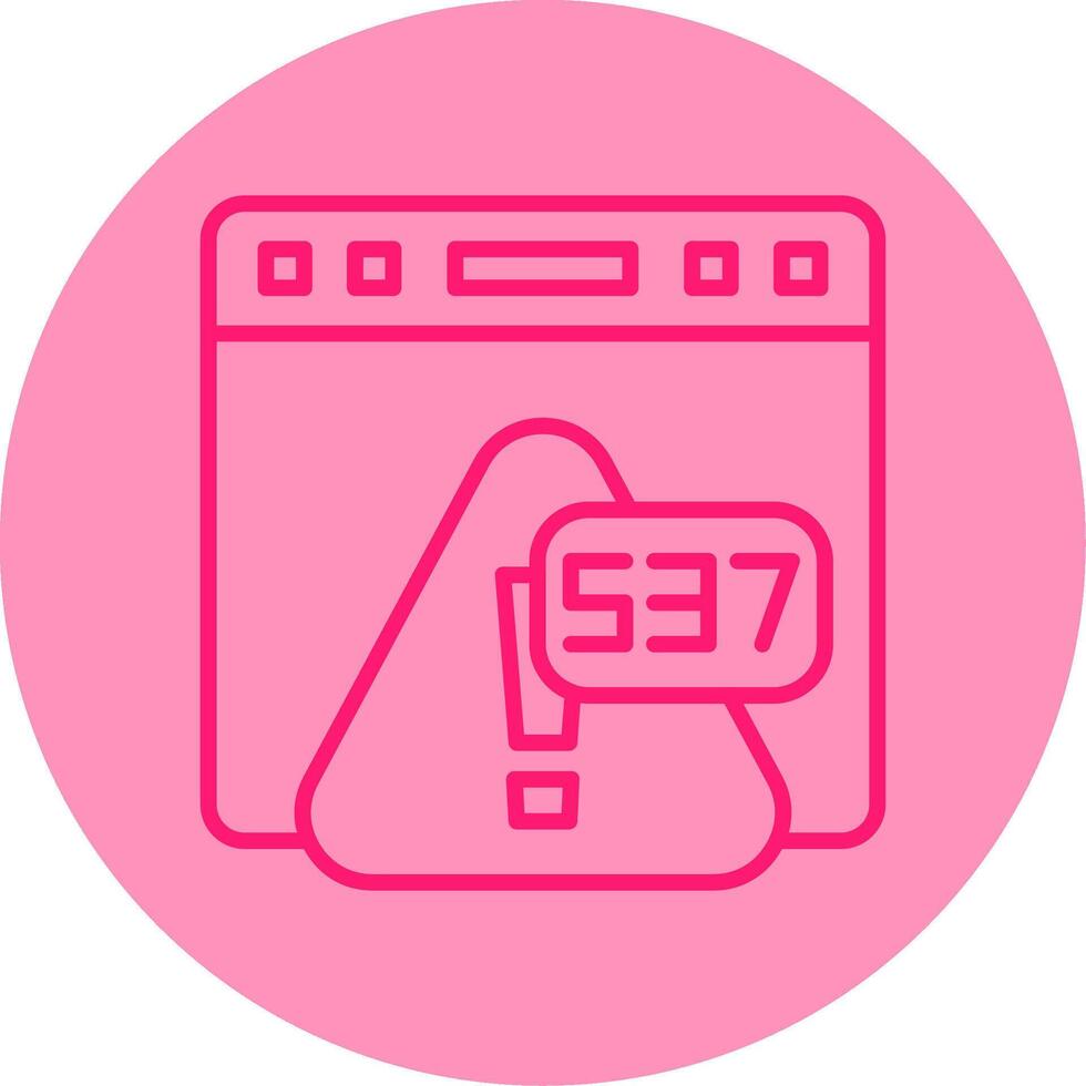 Error 537 Redis Cache Failure Line Two Tone Circle vector