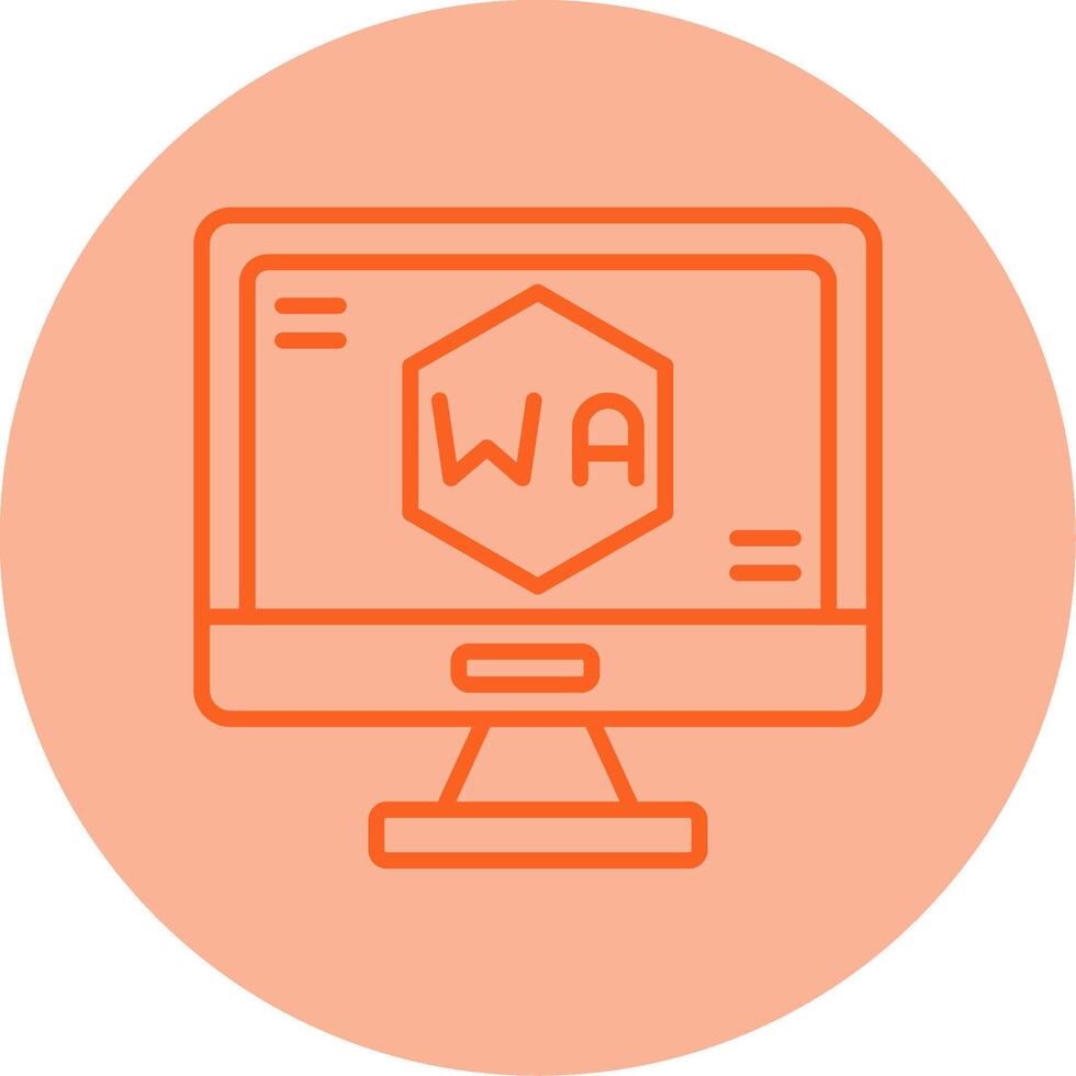 ensamblaje web guión icono línea dos tono circulo vector