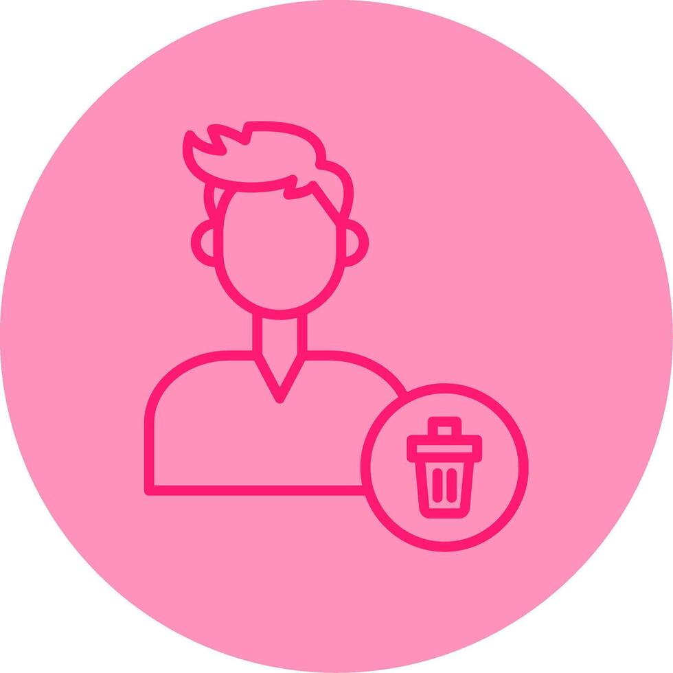 Uninstall Existing App Line Two Tone Circle vector