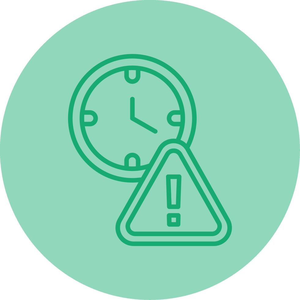 Session Token Expired Line Two Tone Circle vector