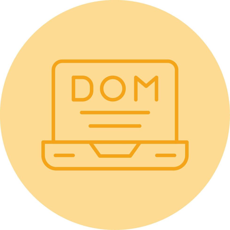 DOM Tree Visualization Line Two Tone Circle vector