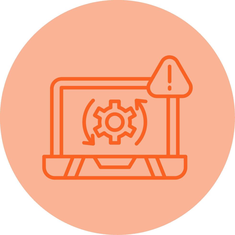 Operating System Crash Line Two Tone Circle vector