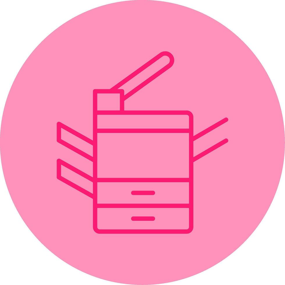 Multi Function Photocopier Line Two Tone Circle vector