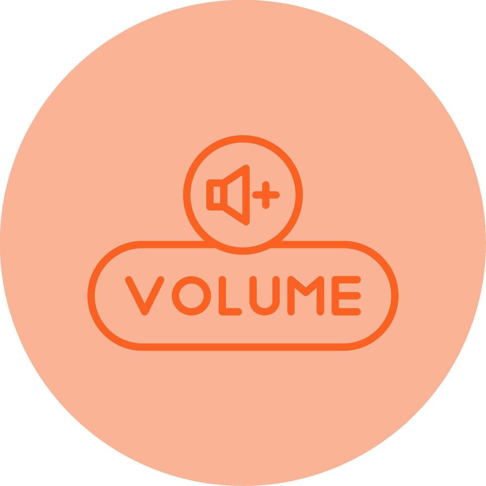 Increase Volume Button Line Two Tone Circle vector