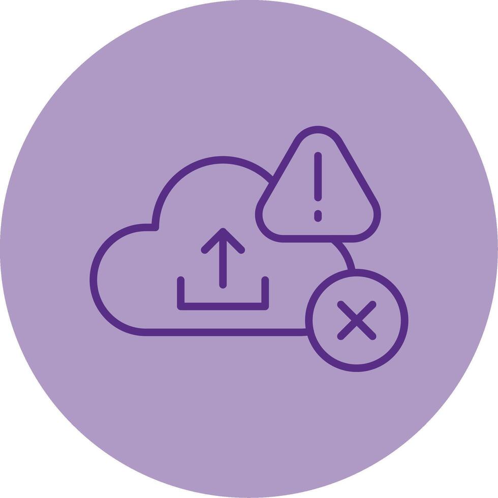 File Upload Failure Line Two Tone Circle vector