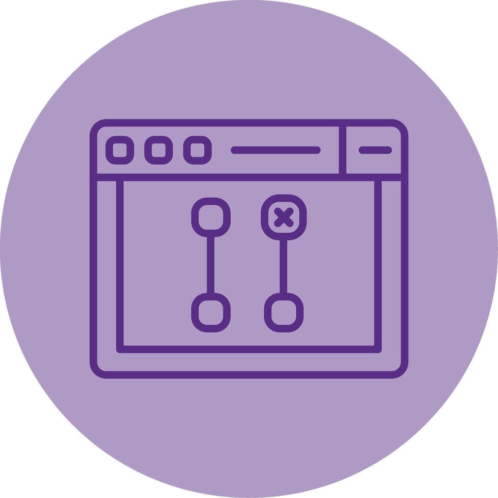 Git Pull from Remote Icon Line Two Tone Circle vector