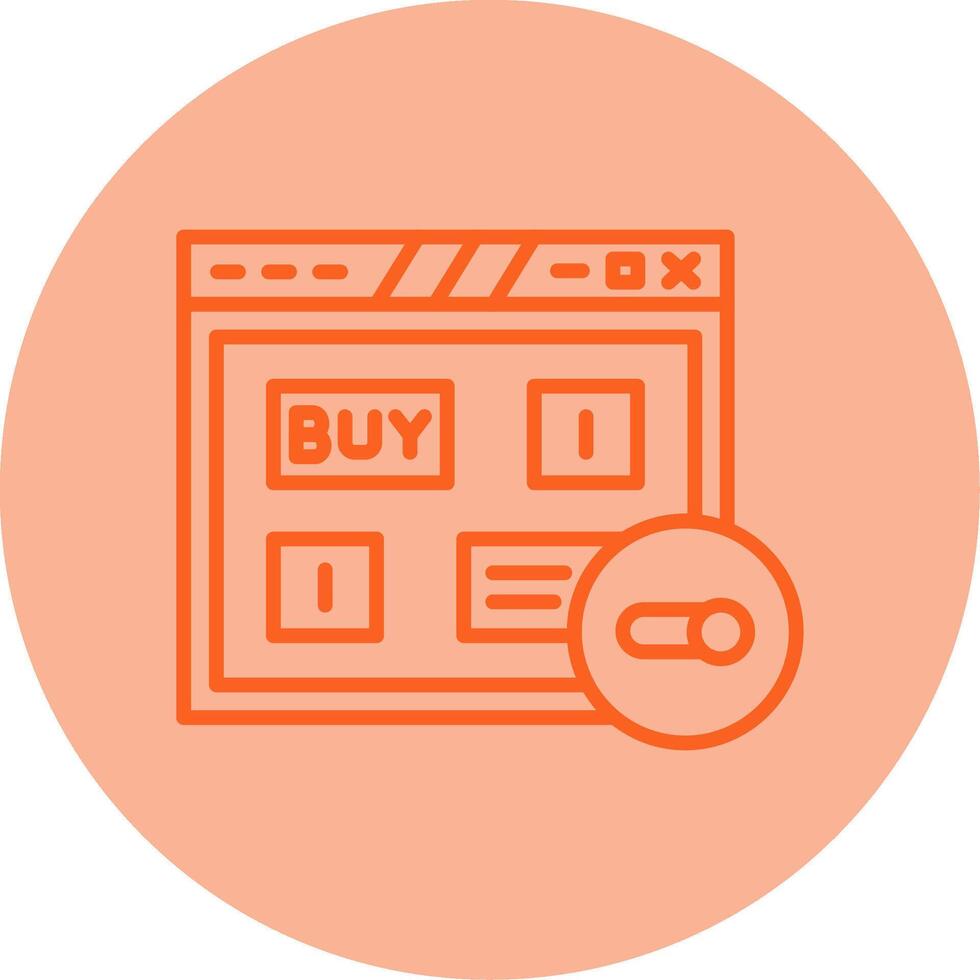 Interactive Call to Action Button Line Two Tone Circle vector