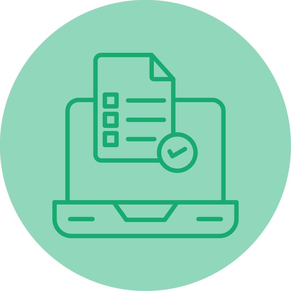 HTML Form Validation Icon Line Two Tone Circle vector