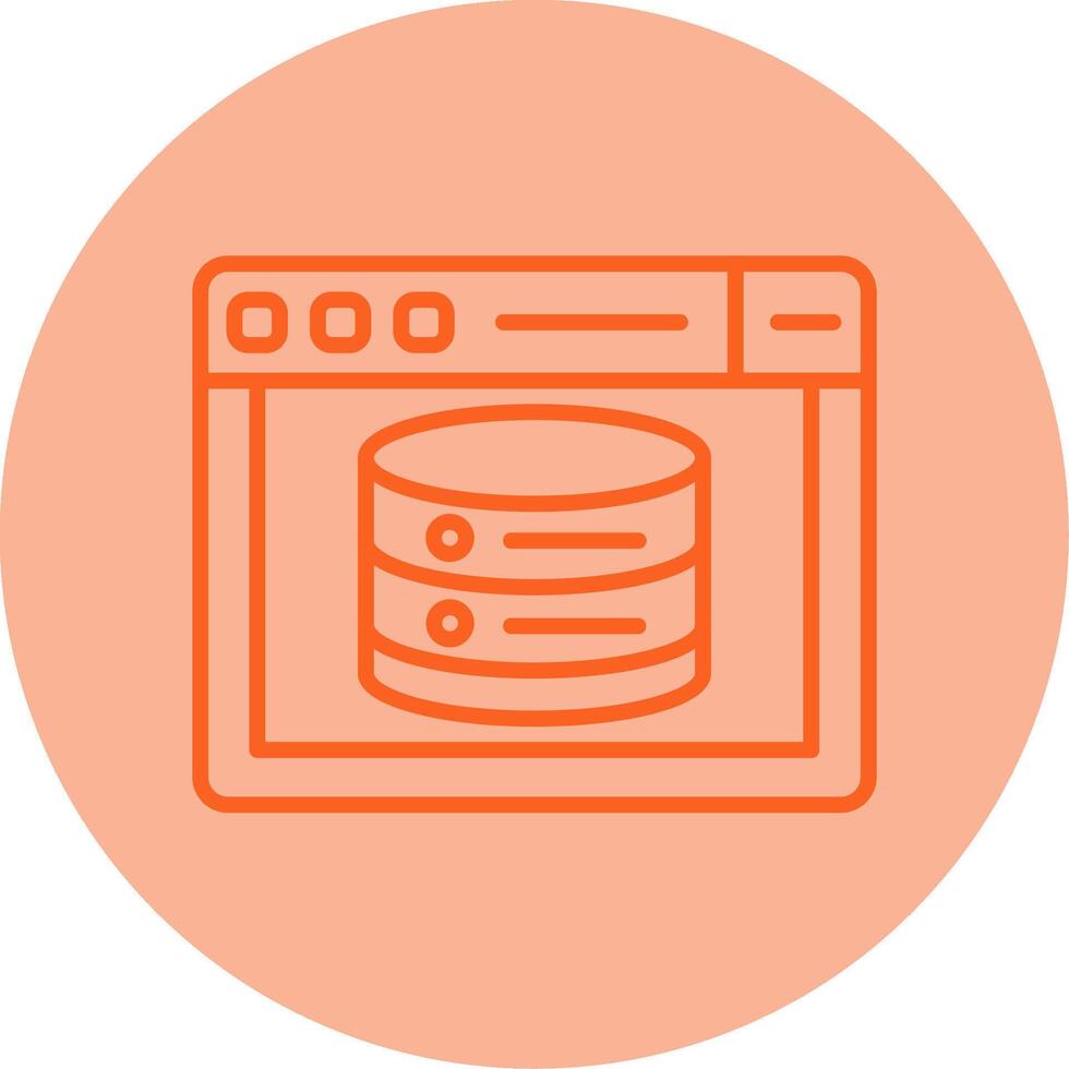 Web Caching Strategy Icon Line Two Tone Circle vector