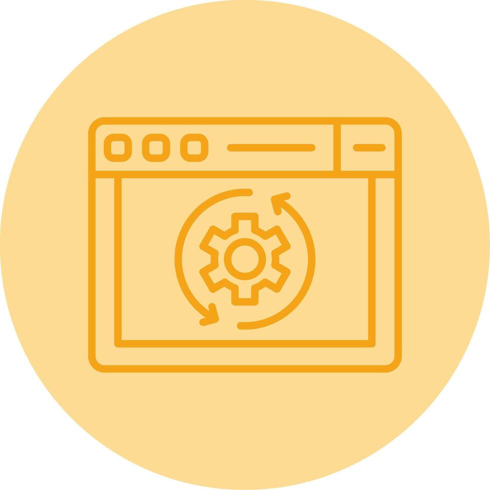 ui componente ciclo vital icono línea dos tono circulo vector