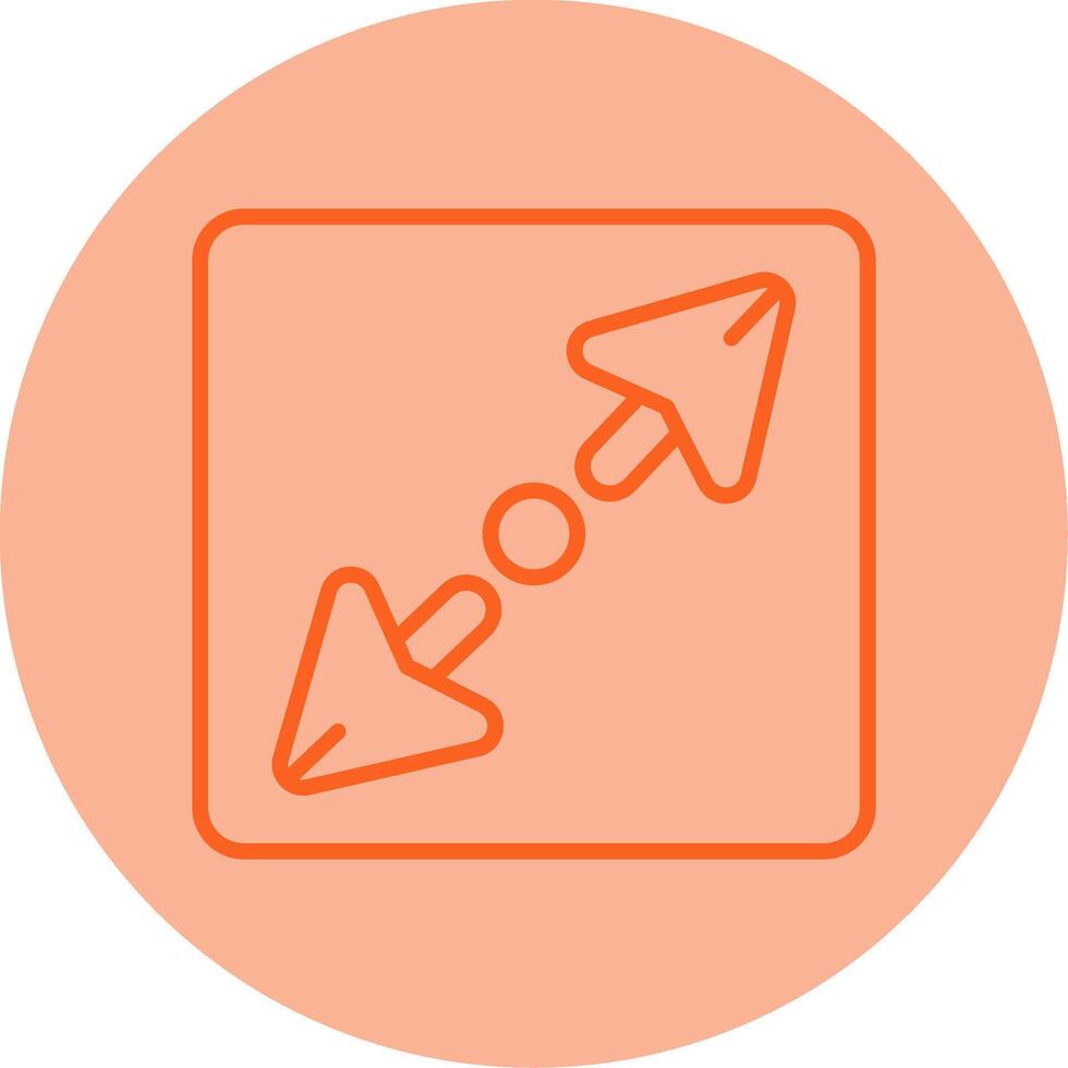 Maximize App Window Line Two Tone Circle vector