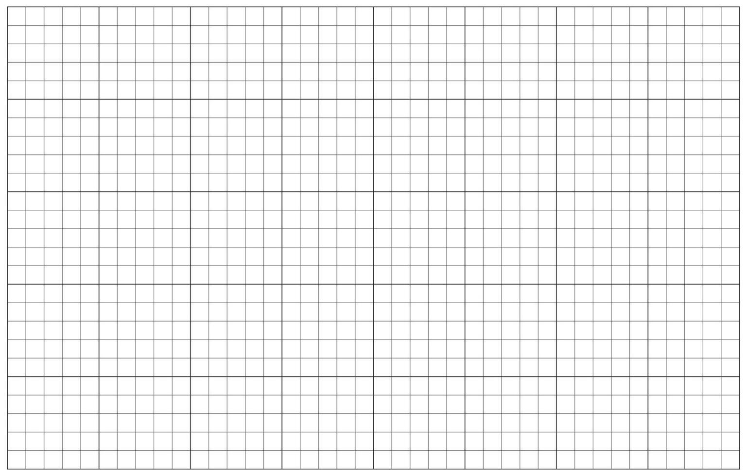 Black grid texture on white. Wide squared black grid paper. Mathematics grid pattern. Blank notebooks sheets. Education and school backdrop. Typographical template to make notebooks productions. vector