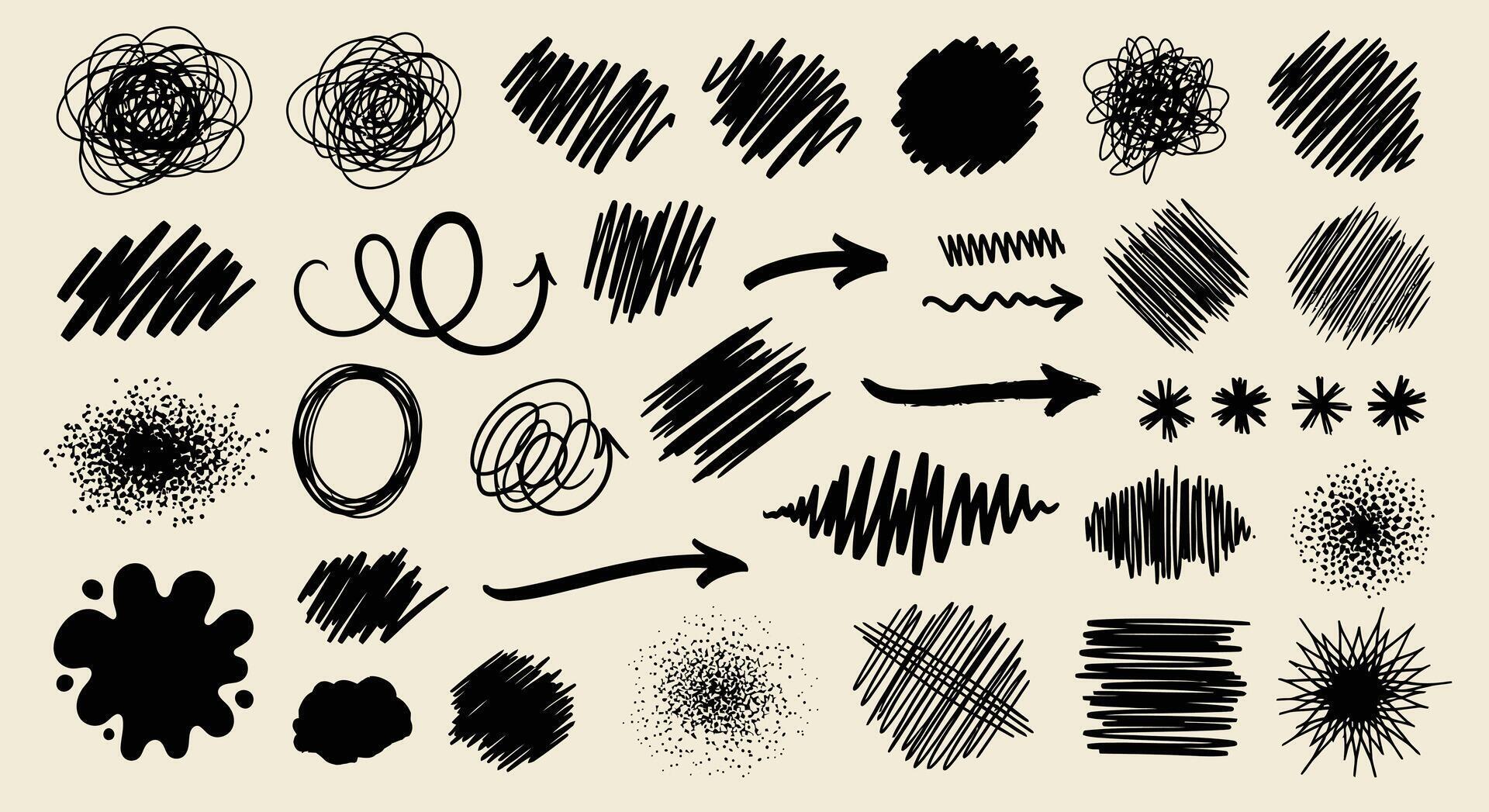 Hand Drawn Scribble Elements Set 71212370 Vector Art at Vecteezy