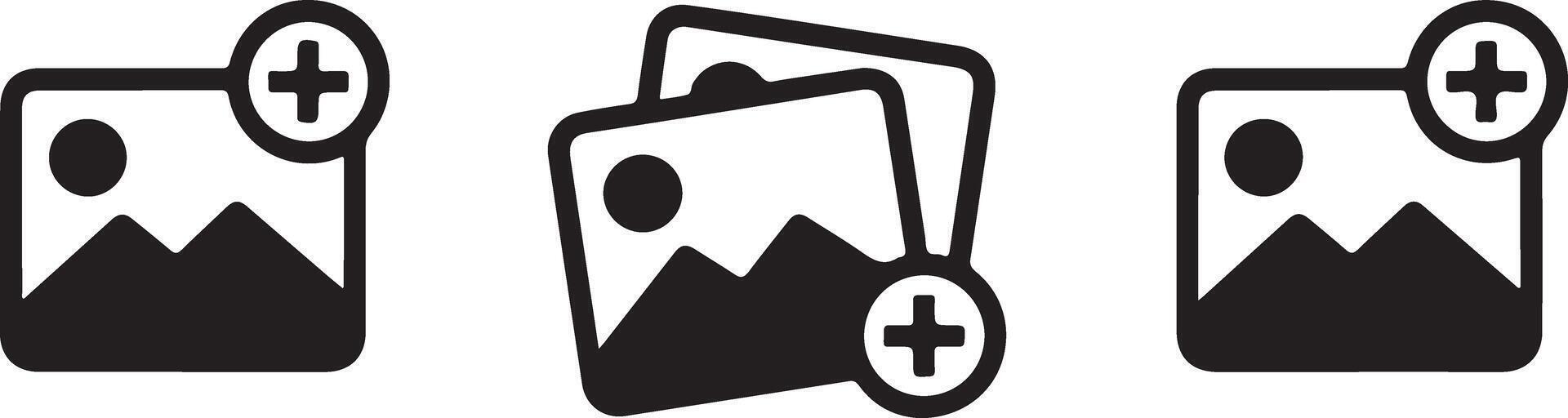 Add Image Icon Set vector