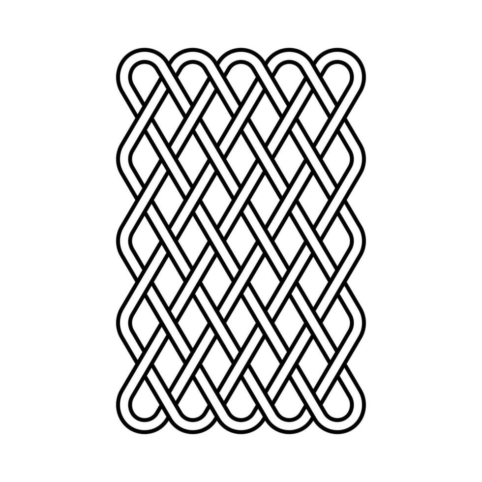 Celtic Knot Pattern with Interwoven Black Lines for laser cnc vector