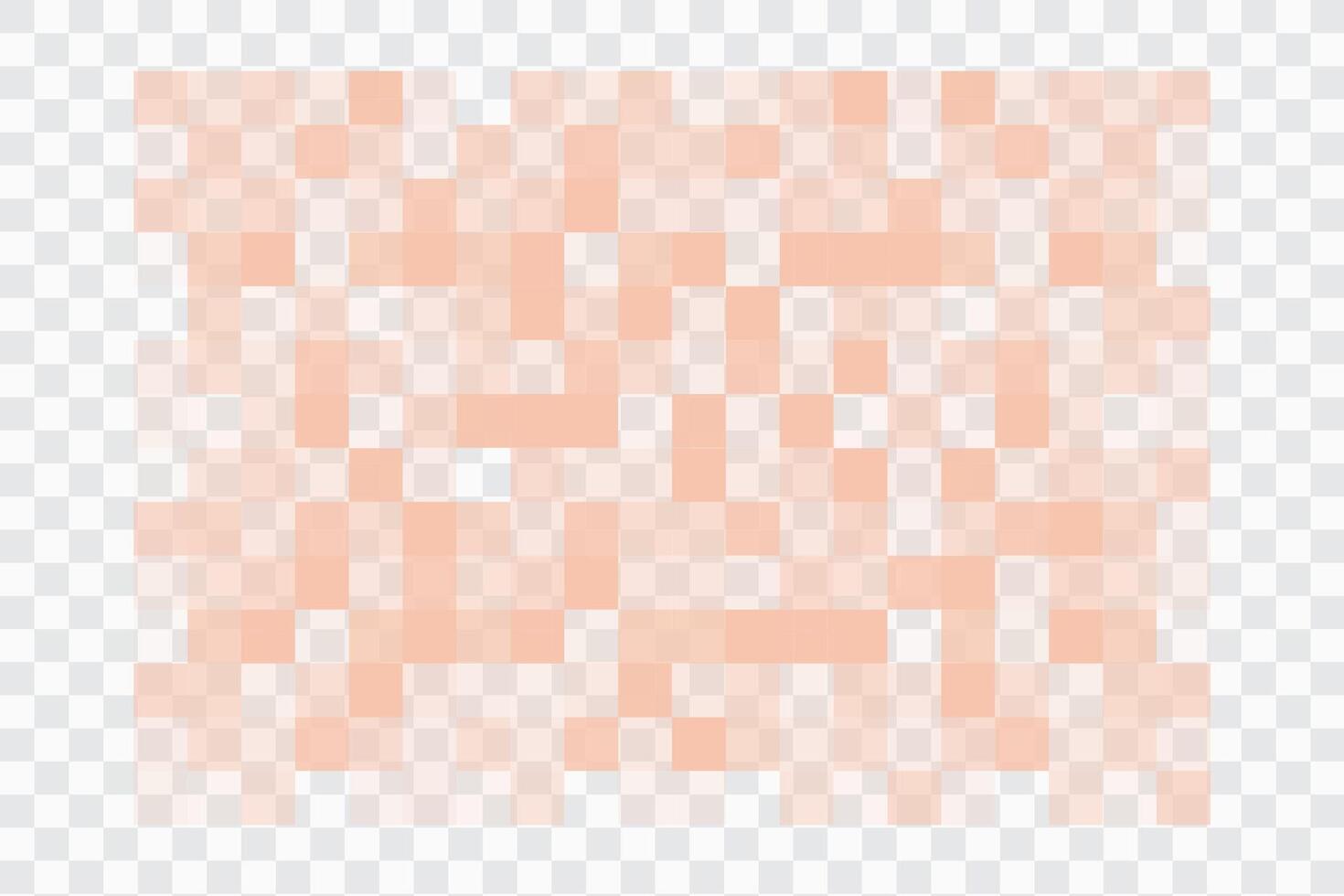 Set gray Pixel censor blur mosaic signs elements background. Pixelated effect texture bar. Privacy square content vector