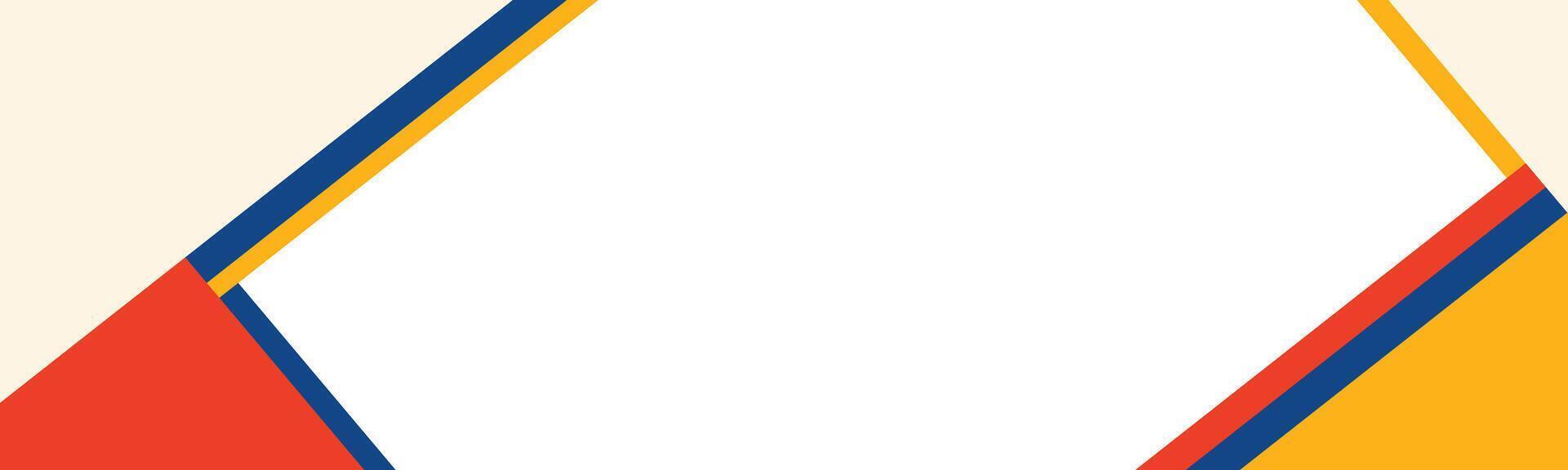 Modern abstract background with colorful geometric shapes and clean white space for design. vector