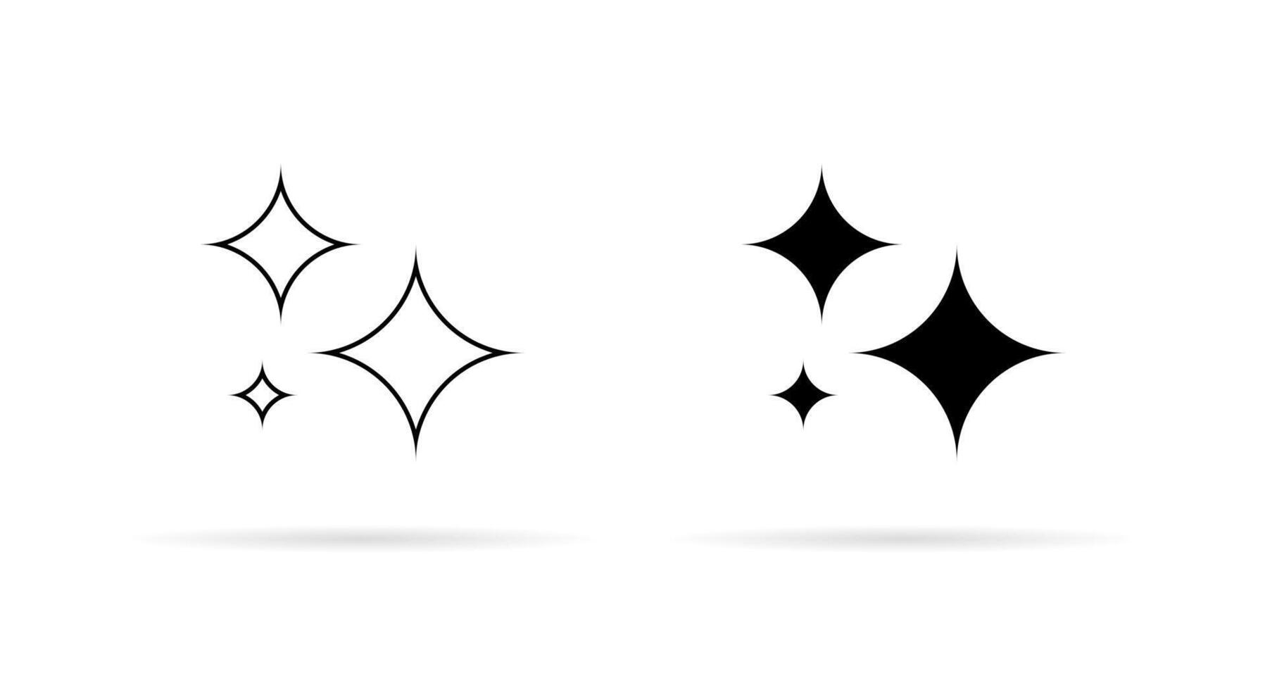 AI generate sparkle icon set. Artificial intelligence magic light and smart effect symbol vector