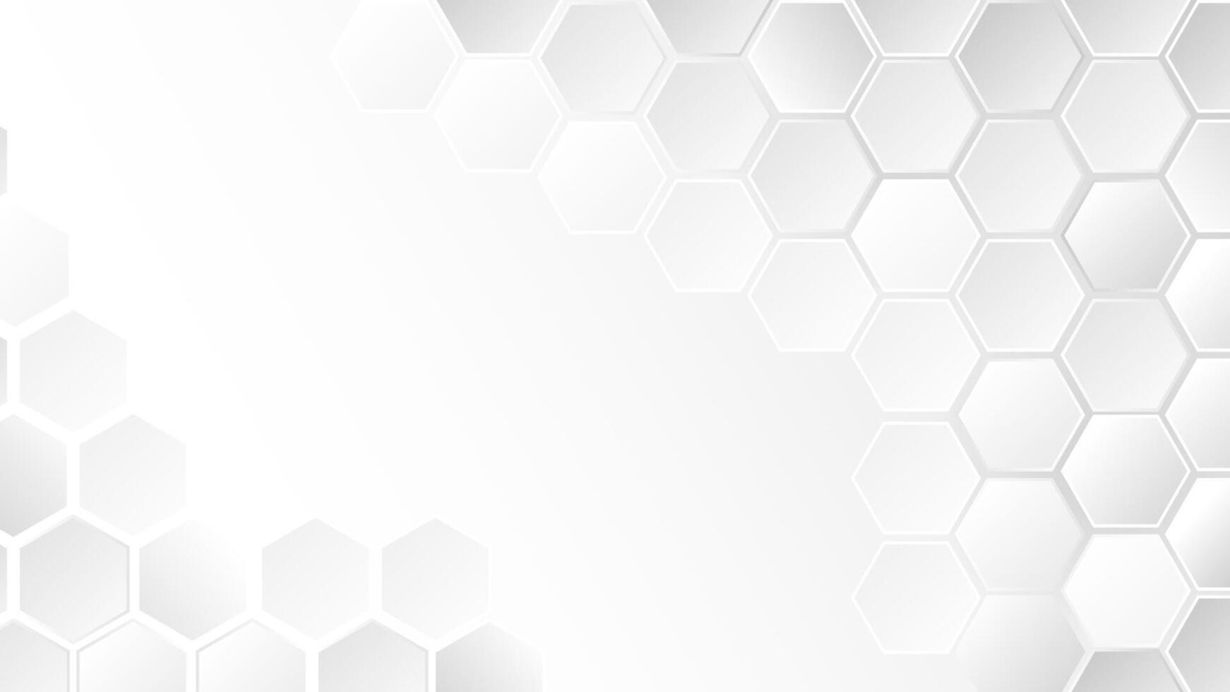 Minimal white hexagon abstract background with 3D geometric pattern, perfect for technology, science and modern design concept vector