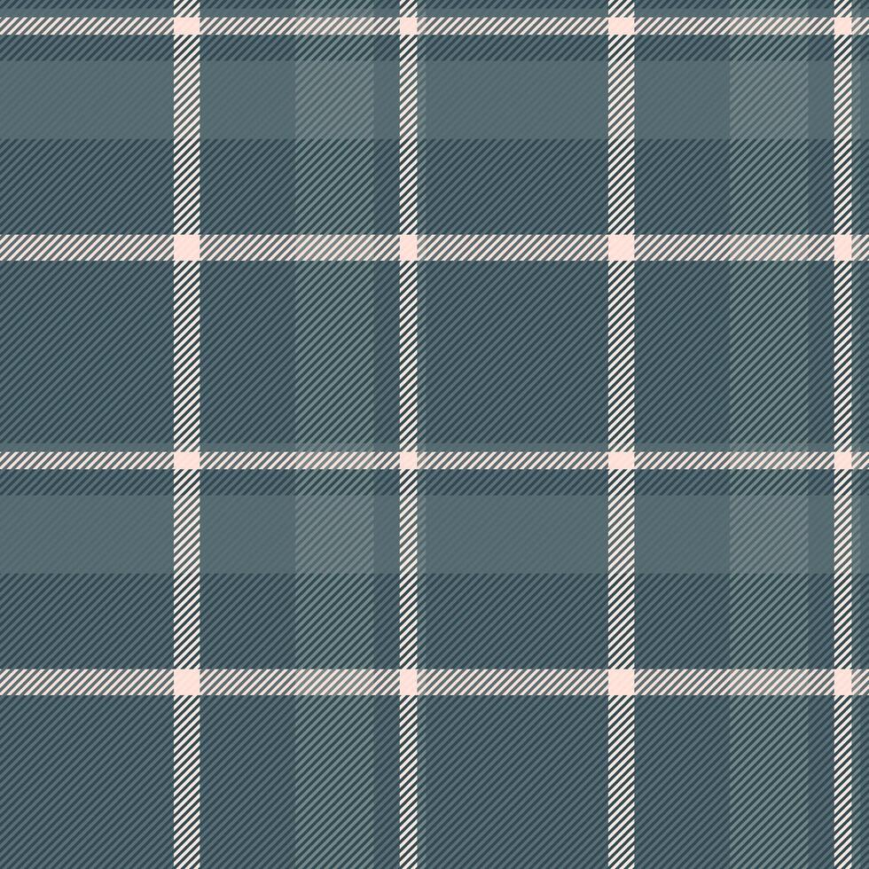 String texture check pattern, jacket seamless plaid tartan. Subtle fabric textile background in pastel and dark slate gray colors. vector
