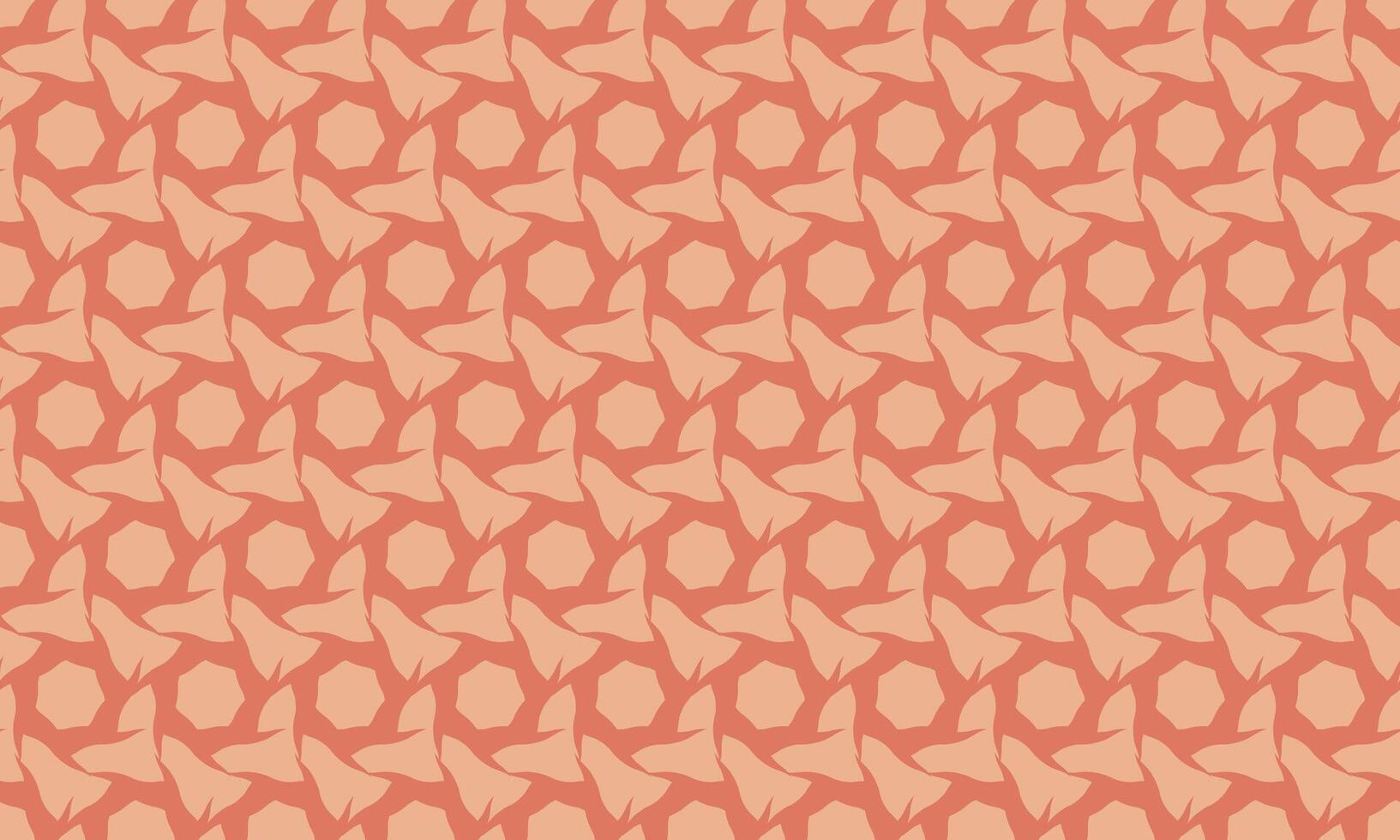 Abstract coral geometric pattern. Seamless repeat design featuring interlocking shapes creating a harmonious texture. Perfect for branding, textiles, wallpaper, and website backgrounds. vector