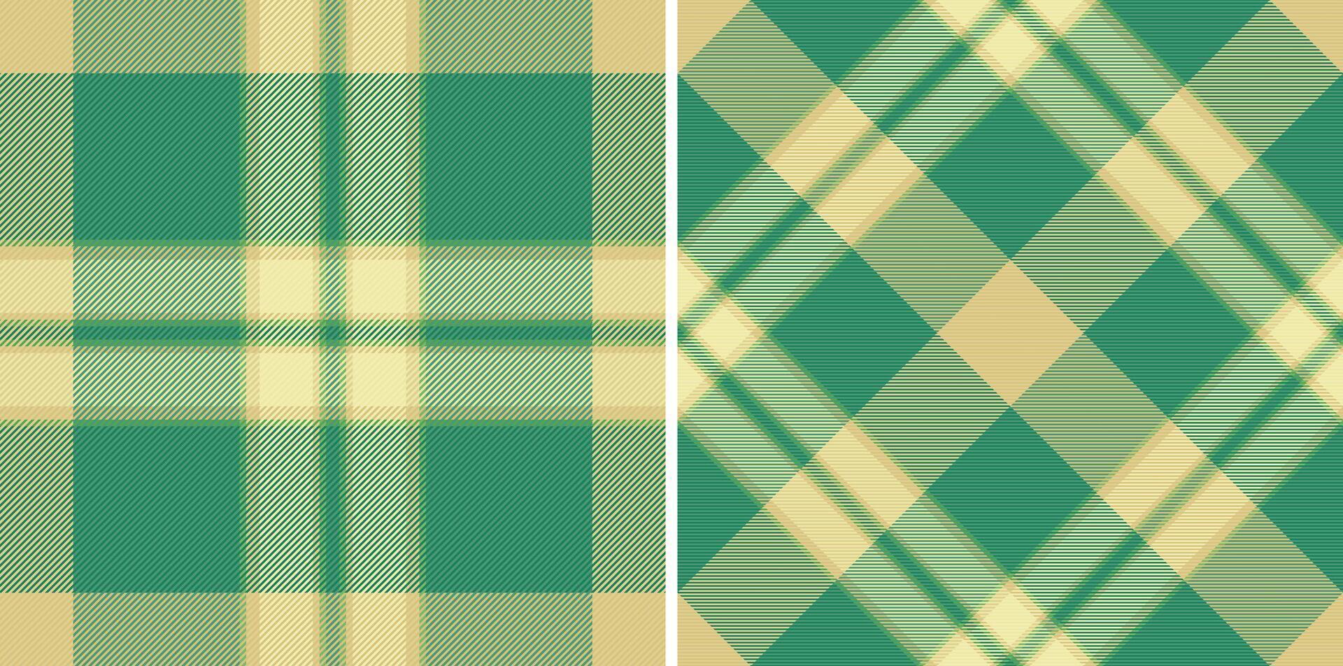 Check texture of background seamless fabric with a pattern plaid textile tartan. Set in nature colors for symmetry tissue designs in fashion. vector