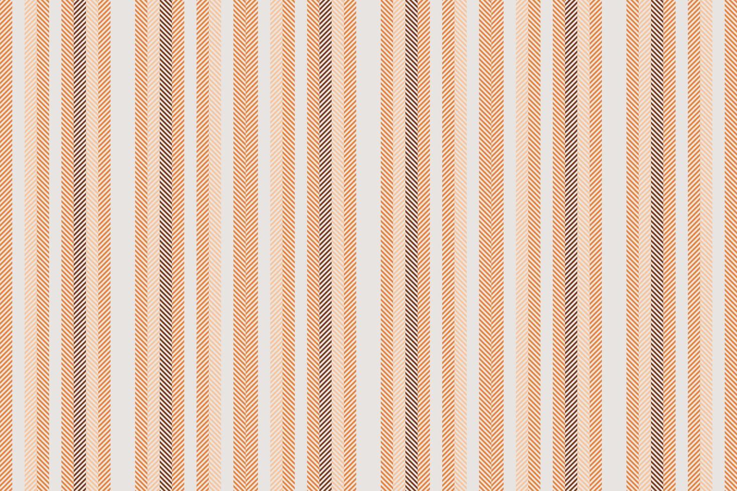 Delicate lines seamless, 1960s pattern texture stripe. Finish vertical textile fabric background in white and orange colors. vector