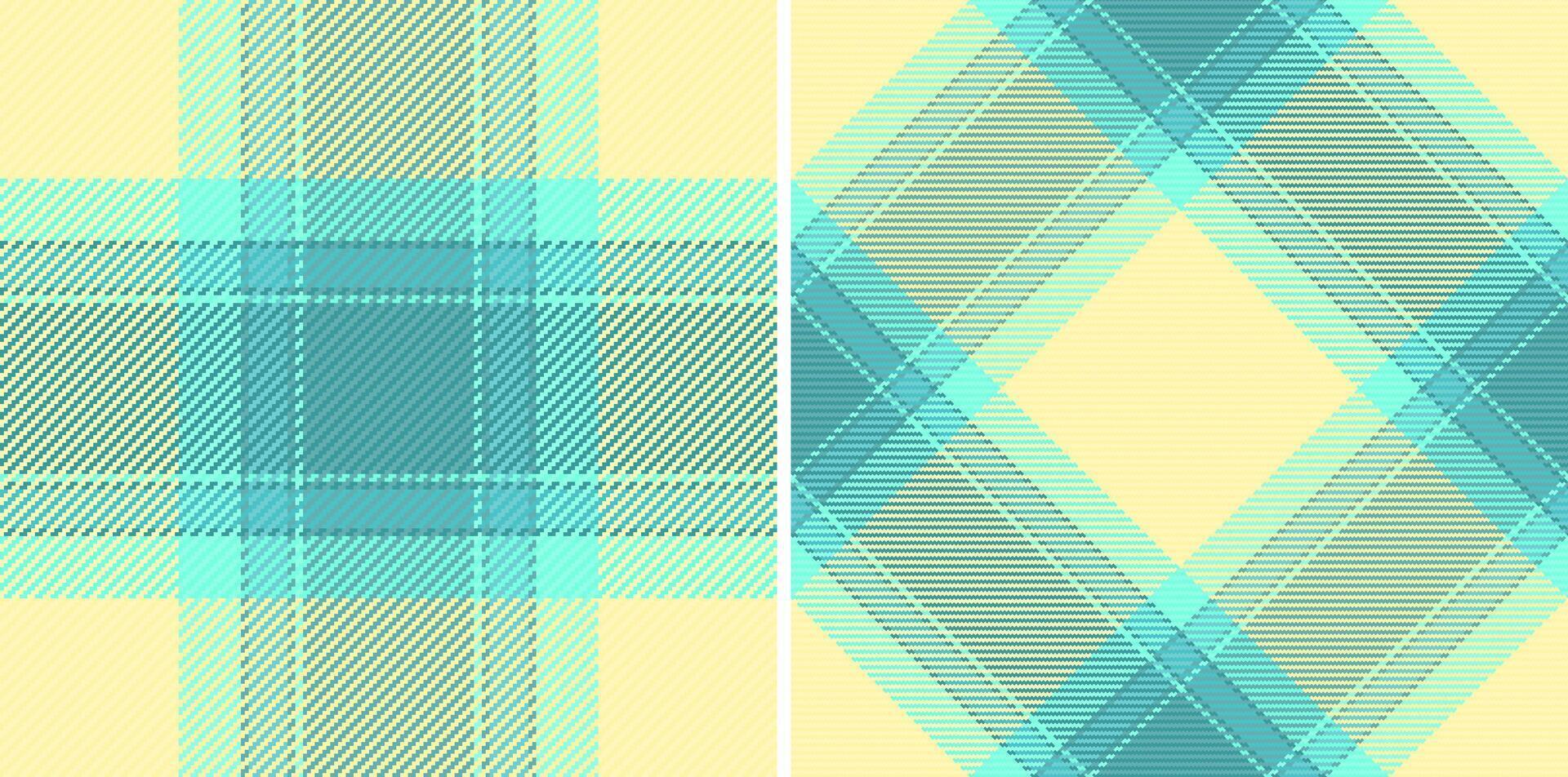 Textile pattern tartan of texture check with a seamless plaid background fabric. Set in light colors for uniform ideas for different professions. vector