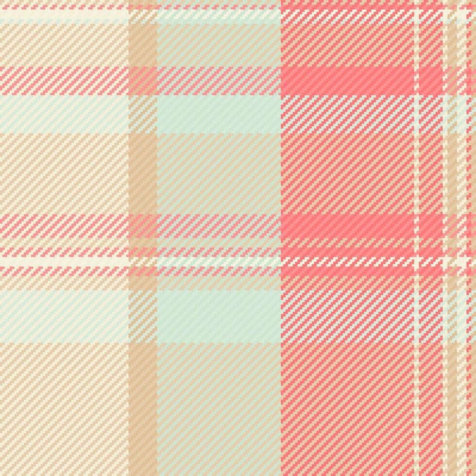 Classic plaid pattern in soft, pastel colors. A timeless textile design ideal for backgrounds, apparel, home decor and branding projects. Versatile and visually appealing. vector