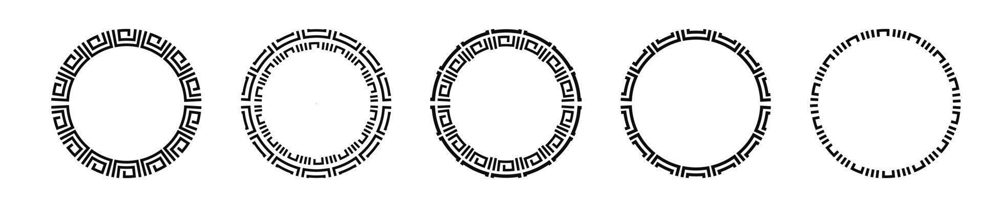 Geometric circle frame pattern for modern design projects vector