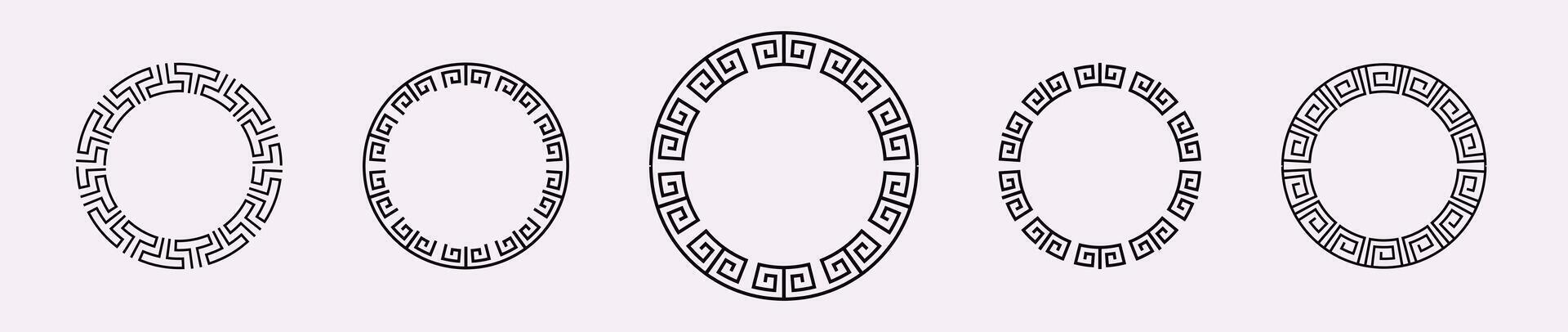 Geometric circle frame pattern design elements vector