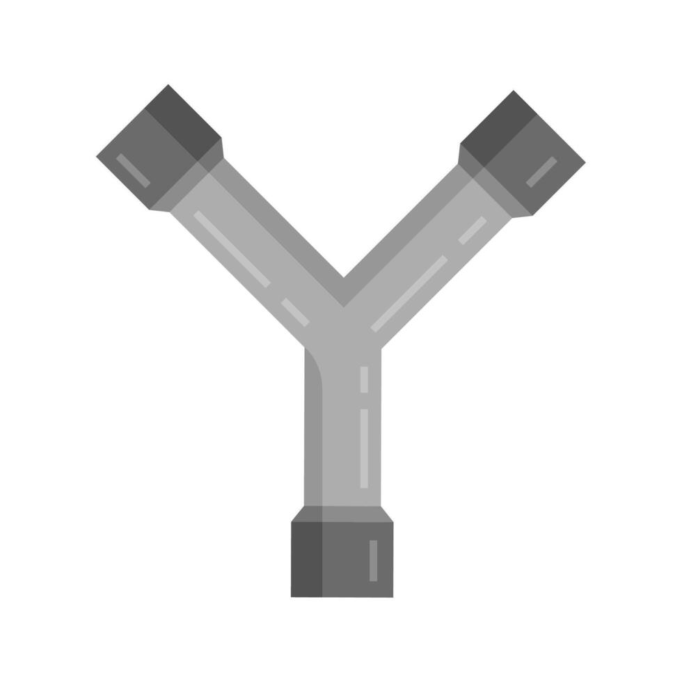 Y shape connection branch pipe for engineering and construction use vector